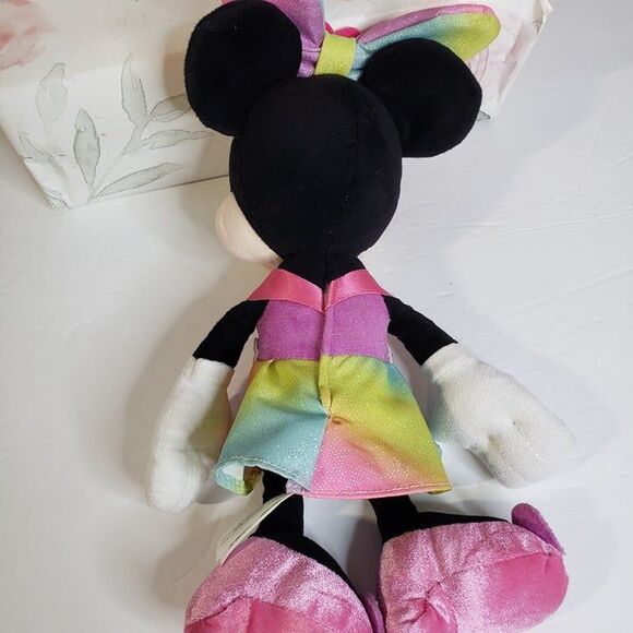 Disney Singing Talking Minnie Mouse Plush Doll 13" Soft Stuffed Toy Pink TieDye - Picture 5 of 9